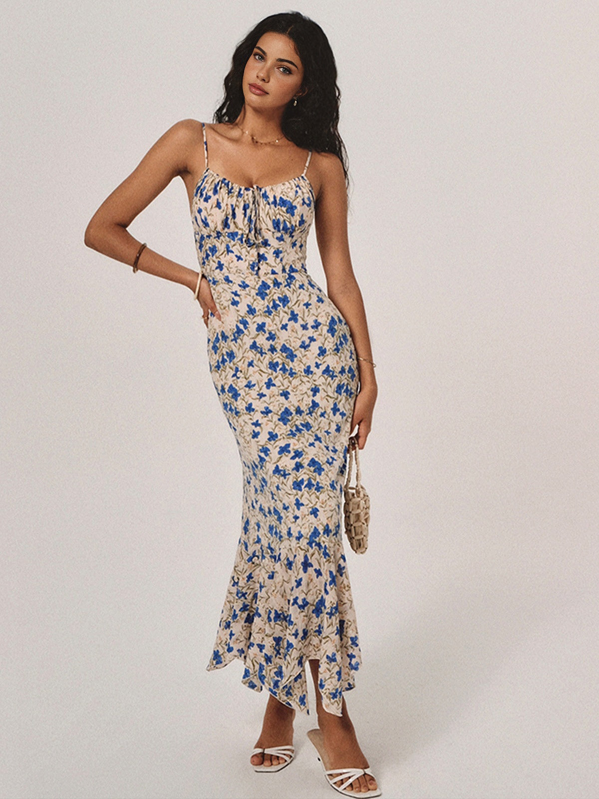 Blue Iris Garden Maxi Dress