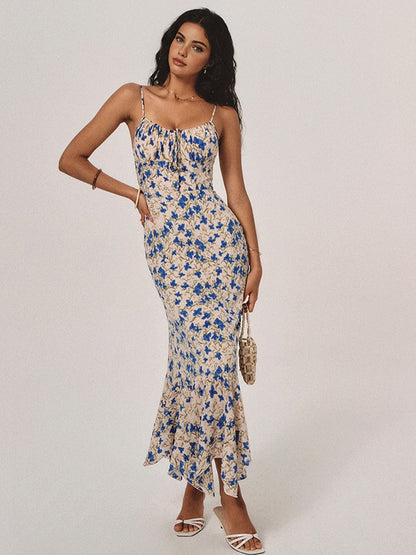Blue Iris Garden Maxi Dress