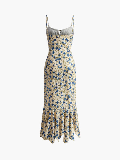 Blue Iris Garden Maxi Dress