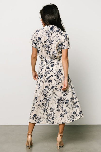 pint2-floral Print Twist Elegant Dress (Copy) (Copy)